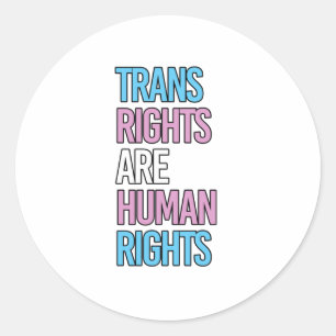 Sticker Rond Les droits des personnes trans sont des droits de