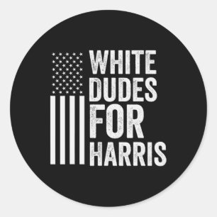 Sticker Rond Les Duds De Harris Appuient Le Drapeau Du Présiden