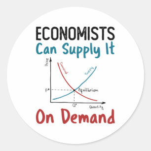 Sticker Rond Les économistes peuvent le fournir sur demande
