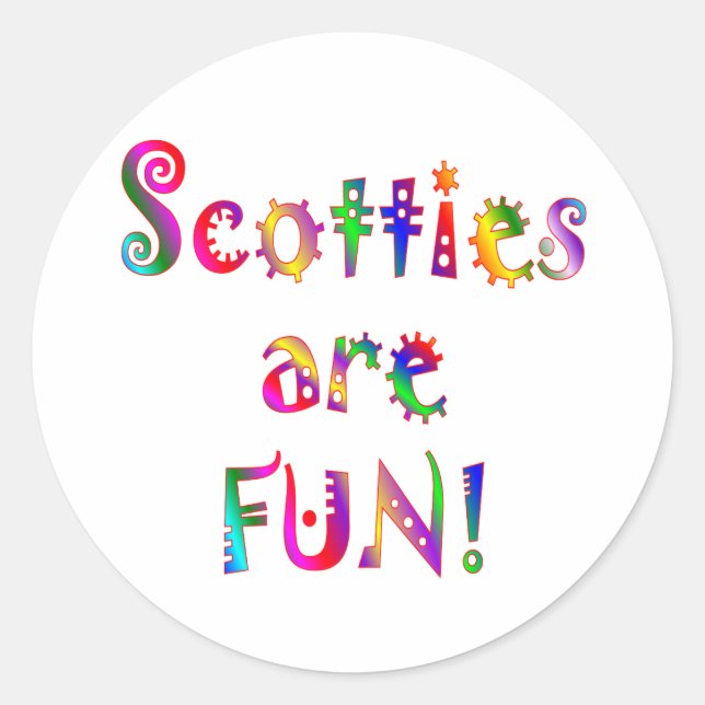 Sticker Rond Les Ecosse sont amusants (Devant)