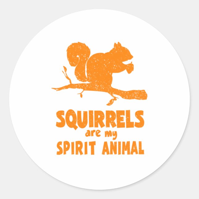 Sticker Rond Les écureuils sont mon esprit Animal mignon Gopher (Devant)