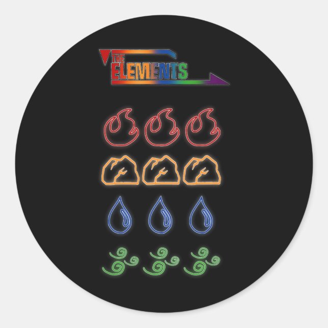 Sticker Rond Les éléments graphiques T (Devant)