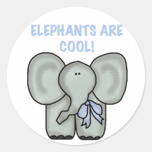 Sticker Rond Les éléphants sont Cool