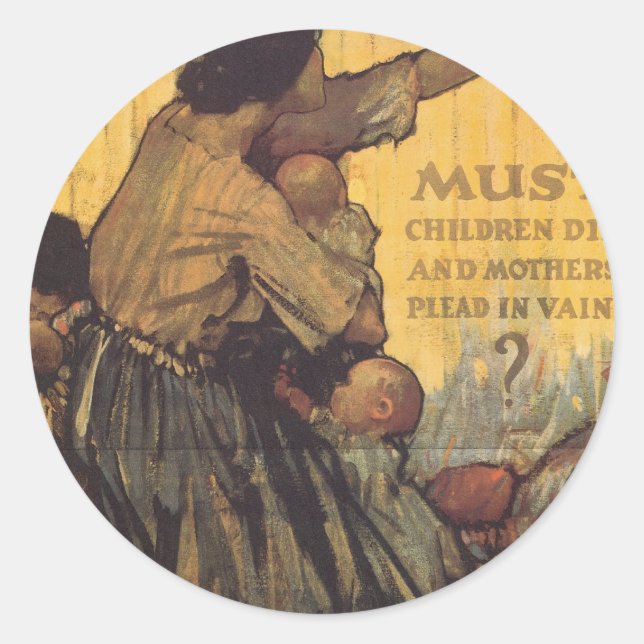 Sticker Rond Les enfants doivent mourir (Devant)