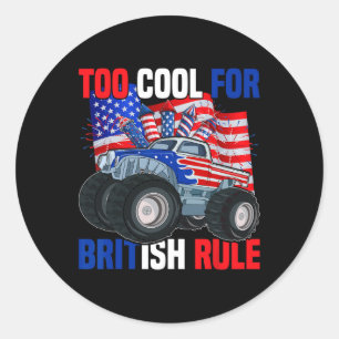 Sticker Rond Les Enfants Trop Cool Pour La Règle Britannique 4 