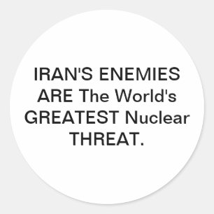 Sticker Rond Les ennemis de l'Iran sont une menace Hankamer Art