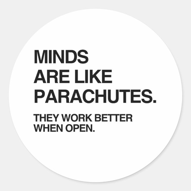 Sticker Rond LES ESprits SONT COMME LES PARACHUTES.png (Devant)