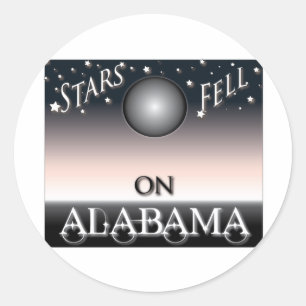 Sticker Rond Les Étoiles Tombent En Alabama