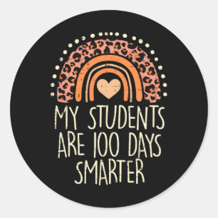 Sticker Rond Les Étudiants Sont 100 Jours Plus Intelligents 100