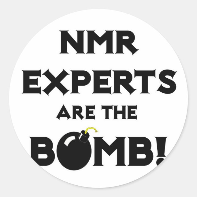 Sticker Rond Les Experts De La RMN Sont La Bombe ! (Devant)