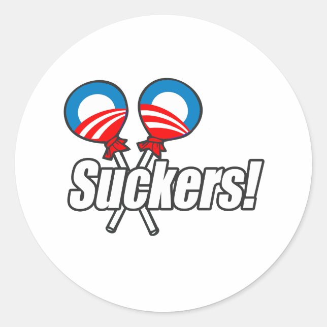 Sticker Rond Les faux-semblants anti-Obama (Devant)