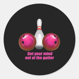 Sticker Rond Les Femmes De Bowling Amusantes Se Sentent De La G