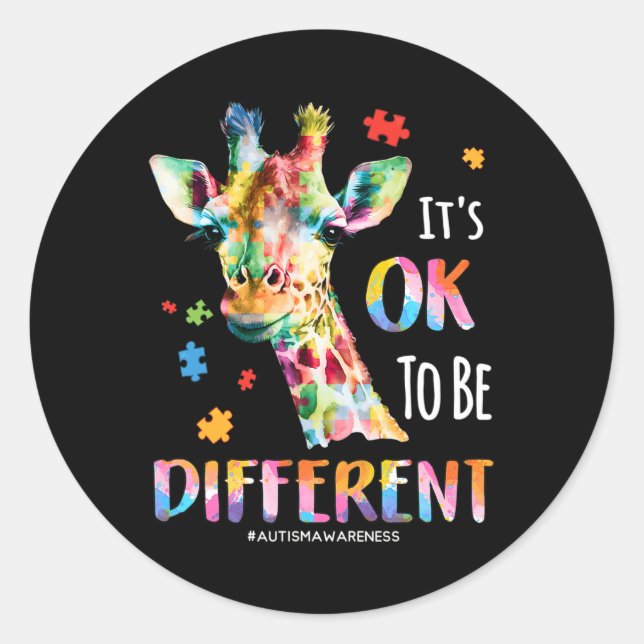 Sticker Rond Les Femmes De sensibilisation sur l'autisme Se Sen (Devant)