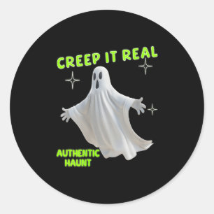 Sticker Rond Les Femmes Le Gardent Soky Drôle Halloween Fantôme