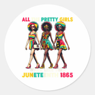 Sticker Rond Les femmes noires 1865 fêtent le Cele de la libert