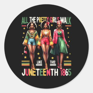 Sticker Rond Les femmes noires 1865 fêtent le Cele de la libert