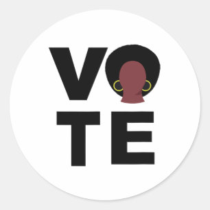 Sticker Rond Les Femmes Noires Votent Élections Politiques Les