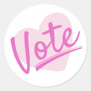 Sticker Rond Les femmes roses votent