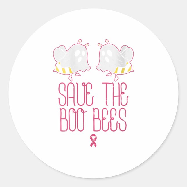 Sticker Rond Les Femmes Sauvent Les Abeilles Boo Le Cancer Du S (Devant)