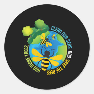 Sticker Rond Les Femmes Sauvent Les Abeilles - Protection De l'
