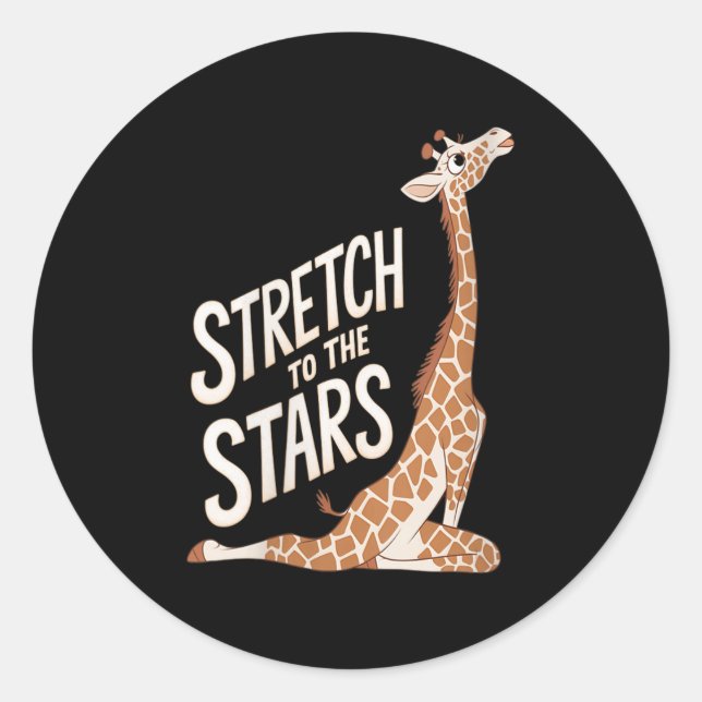 Sticker Rond Les Femmes S'Étendent Vers La Galaxie Sitive Yoga  (Devant)