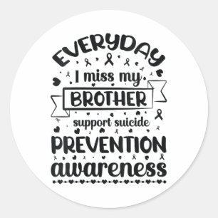 Sticker Rond Les Femmes Tous Les Jours, Mon Frère Me Manque Pou