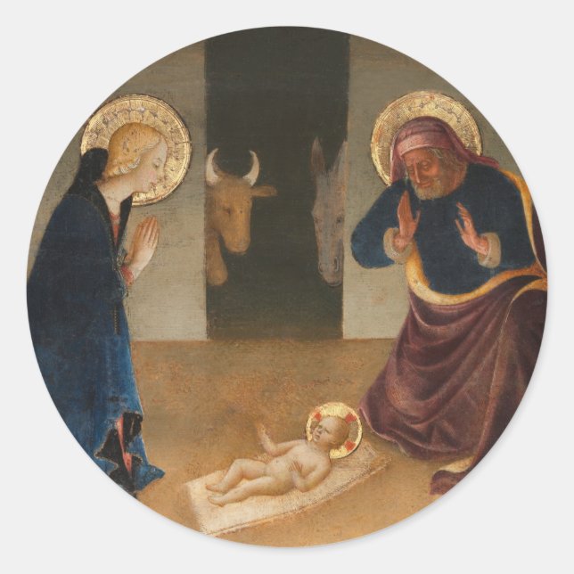 Sticker Rond Les Fêtes De La Nativité (Devant)