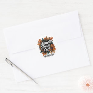 Sticker Rond Les feuilles peuvent tomber...