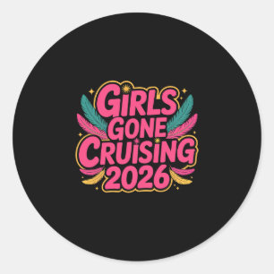 Sticker Rond Les filles en croisière 2026 Voyage en croisière v