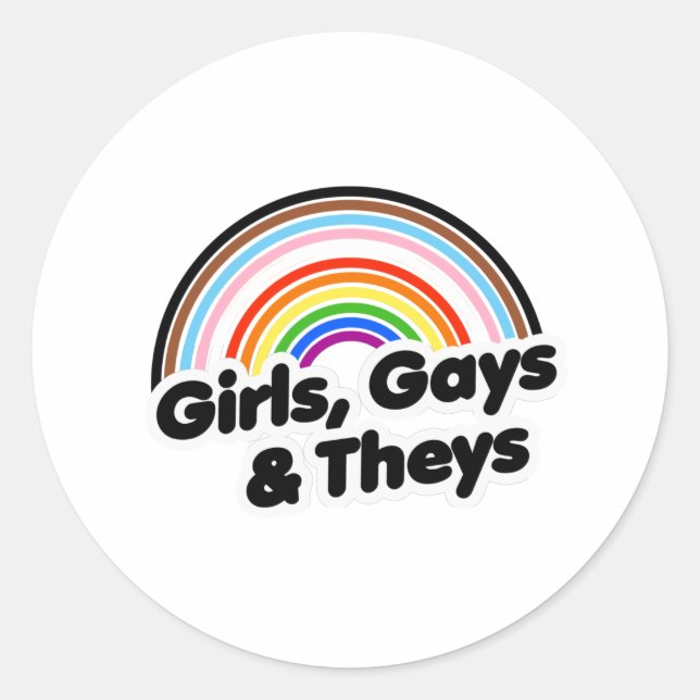 Sticker Rond Les filles gays et theys (Devant)