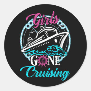 Sticker Rond Les filles sont parties Cruise Croisière Amateurs 