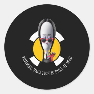 Sticker Rond Les Films Animés de la Famille Addams – Mercredi V