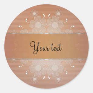 Sticker Rond Les fleurs romantiques