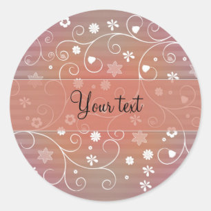 Sticker Rond Les fleurs romantiques