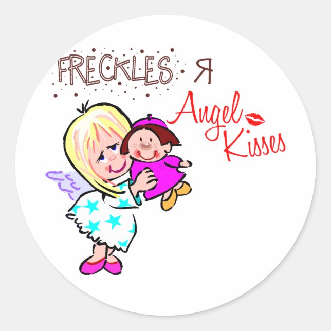 Sticker Rond Les Frapules Sont Des Baisers D'Ange (Devant)