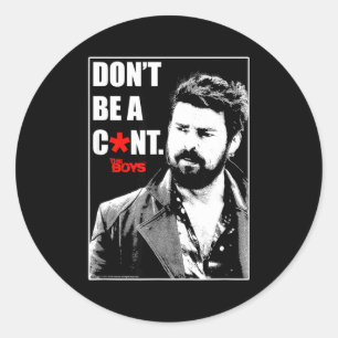 Sticker Rond Les garçons boucher ne soyez pas... petits 