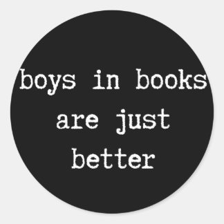 Sticker Rond Les garçons dans les livres sont juste de meilleur