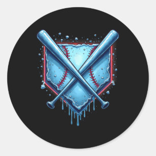 Sticker Rond Les Garçons De Baseball Accueil Plate Ice Respect