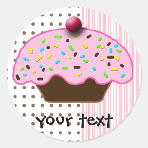 Sticker Rond Les gâteaux mignons