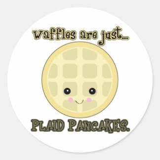 Sticker Rond les gaufres kawaii sont juste des crêpes