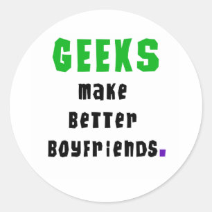 Sticker Rond Les geeks font de meilleurs amis