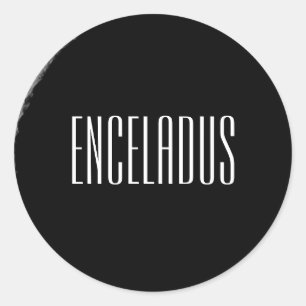 Sticker Rond Les Geysers d'Encelade