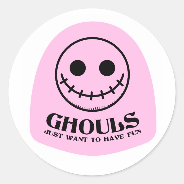 Sticker Rond Les Gouls veulent juste s'amuser (Devant)