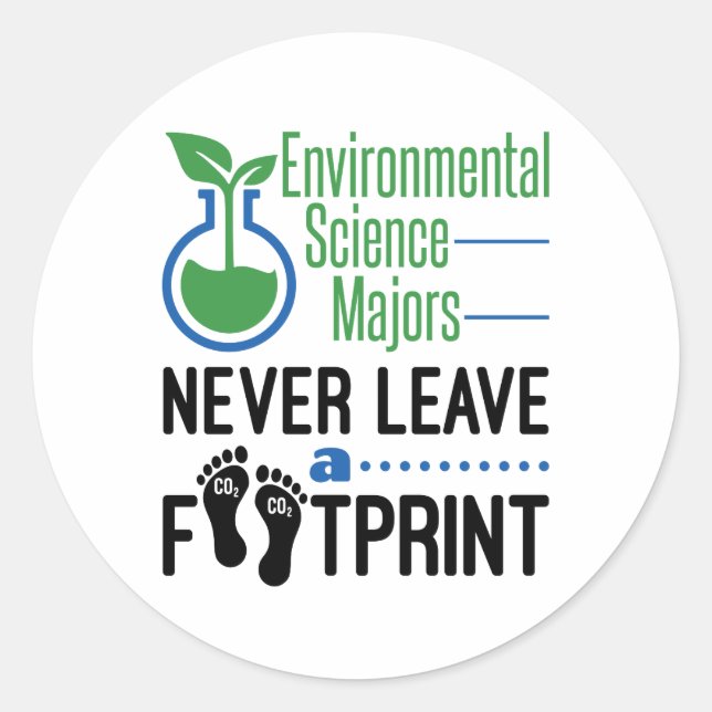 Sticker Rond Les grands scientifiques de l'environnement ne qui (Devant)