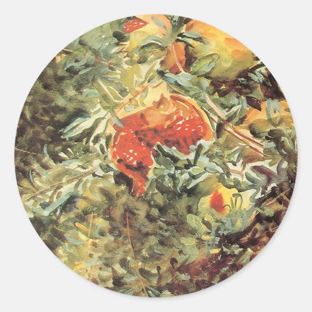 Sticker Rond Les Grenades II par John Singer Sargent (Devant)