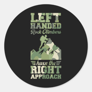 Sticker Rond Les grimpeurs de rochers gauchers ont la bonne app