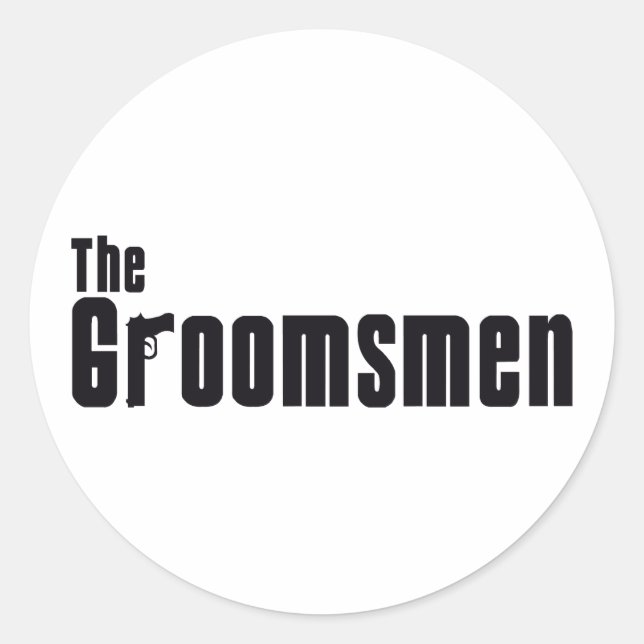 Sticker Rond Les Groomsmen (Mafia) (Devant)