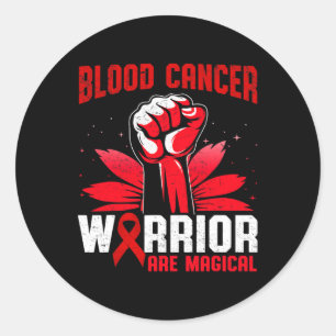 Sticker Rond Les guerriers du cancer du sang sont magiques lico