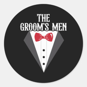 Sticker Rond Les hommes du marié Squad enterrement de vie de ga