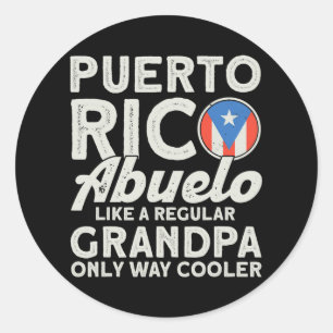 Sticker Rond Les Hommes Porto Rico Abuelo Comme Un Grand-Père R